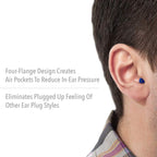 Howard Leight by Honeywell Airsoft Flanged Reusable Earplugs, 100-Pairs (DPAS-1), Blue