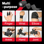 AZEN 80 Pack Self Adhesive Bandage Wrap Black, 2 X 5 Yards Black Athletic Tape, Vet Wrap, Tattoo Grip Tape Wrap,Ankle Tape, Cohe