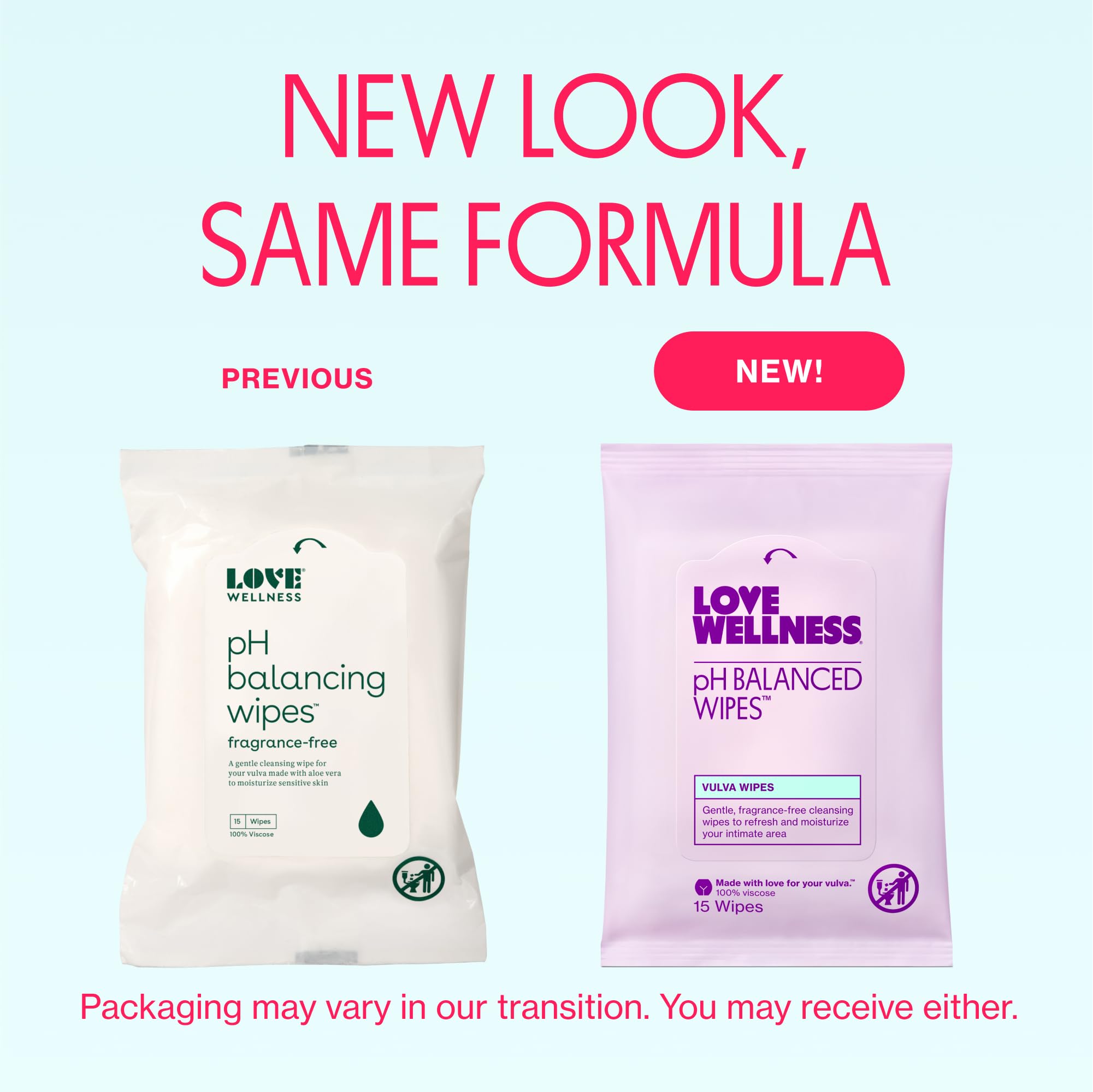 Love Wellness pH Balancing Wipes for Women | Fragrance-Free | Vulva Cleanser for Balanced pH, Intimate Health & Hygiene | Non-Ir