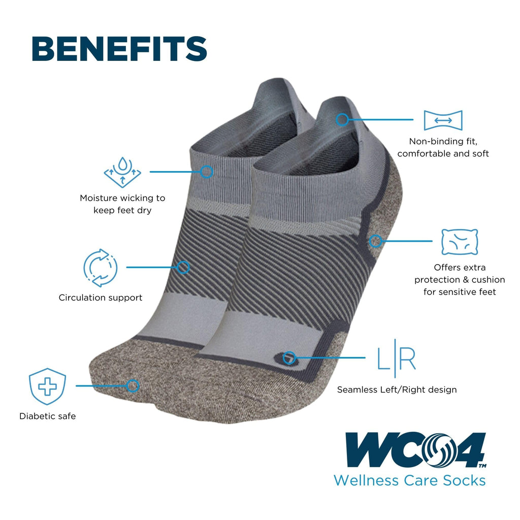 Diabetic and Neuropathy Non-Binding Wellness Socks by OrthoSleeve WC4 Improves Circulation and Helps with Edema