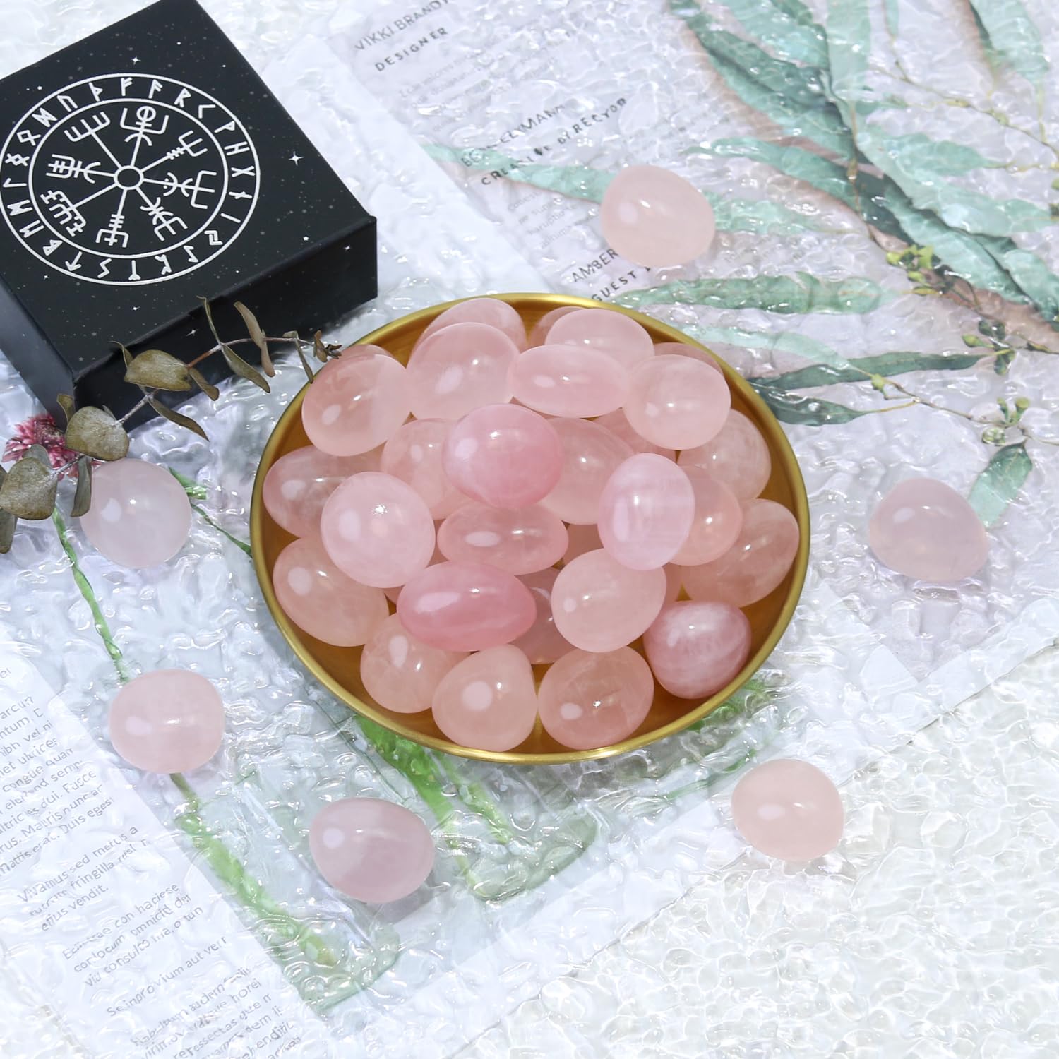 Tumbled Polished Natural Rose Quartz Stones, Crystals and Healing Stones Quartz Bulk for Wicca, Reiki, Healing Energy, Chakra St