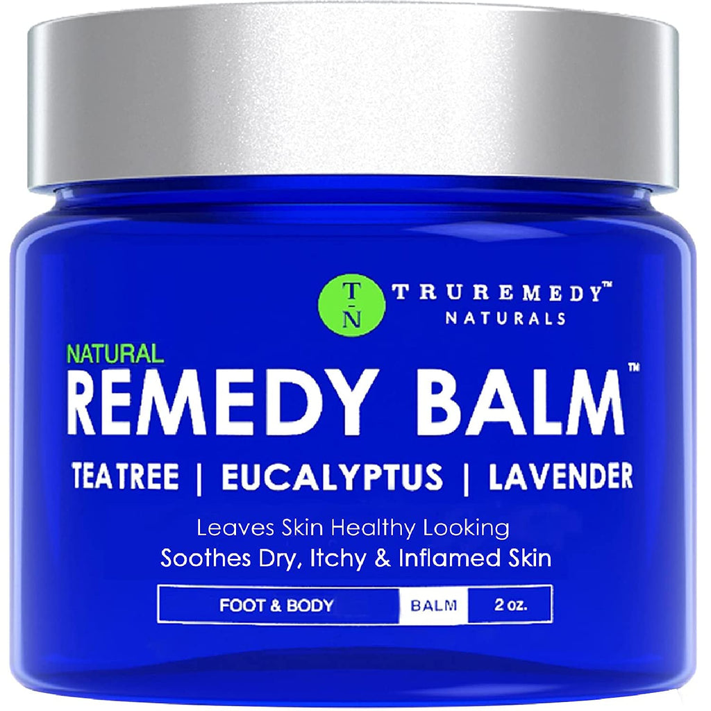 Truremedy Naturals Remedy Balm with Tea Tree Oil, 2 oz - Soothing Moisturizer for Rough Areas - Nourishing Foot and Body Balm wi