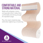 Dynarex 3660 Elastic Bandage with Self-Closure, 4'' x 5 yds, Provides Compression for Injuries, Cotton, and Spandex, Non-Sterile