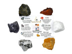 Crystals for Teenagers Manifestation, Set of 6 Labradorite, Lepidolite, Rainbow Moonstone, Carnelian, White Agate and Yellow Jas