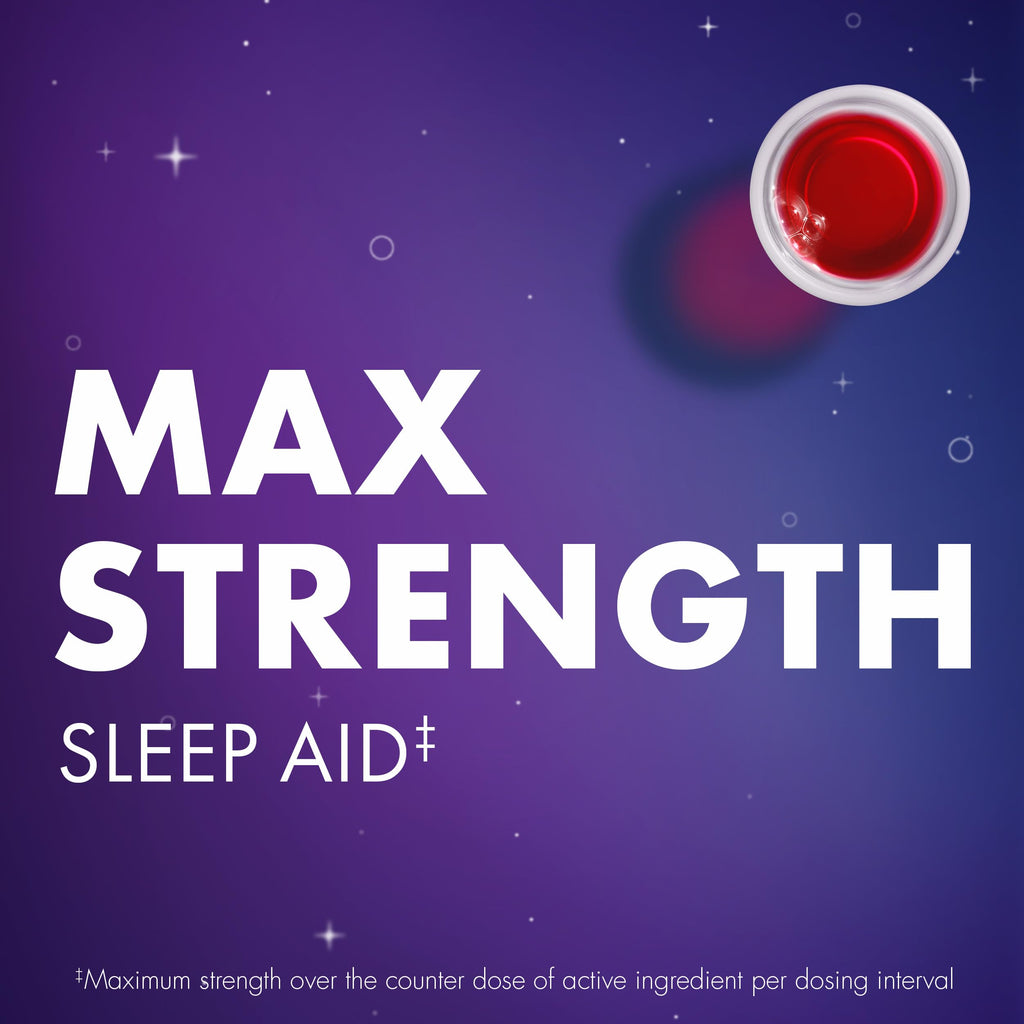 ZzzQuil, Nighttime Sleep Aid Liquid, 50 mg Diphenhydramine HCl, No.1 Sleep Aid Brand, Fall Asleep Fast, Non-Habit Forming, Calmi