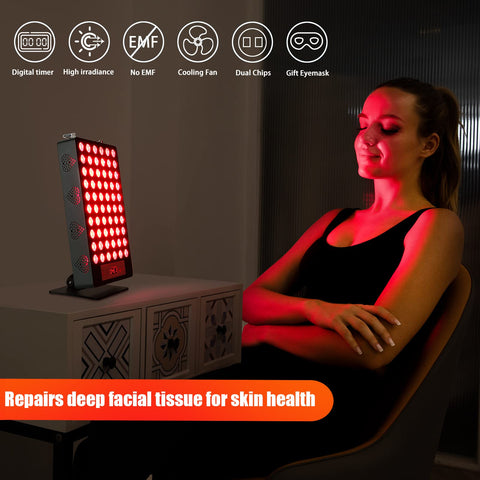 Red Light Therapy Device, Red 660nm & Near Infrared 850nm Infrared Light Therapy for Body, Light Therapy Panels with Adjustable 