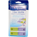 Apex 7-Day AM/PM Detach N Go Pill Organizer, Purple & Green, 1 ea