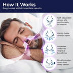 Rhinomed Mute Nasal Dilator - Anti-Snoring Aid, Transparent, 3 Pack Starter - Comfortable Breathing Aids for Better Sleep