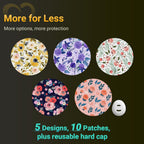 Flower Dexcom G7 Over Patches, Amolyfe 10-Pack Dexcom G7 & Stelo Adhesive Patches Waterproof Bump-Proof with Hard Cap, Breathabl