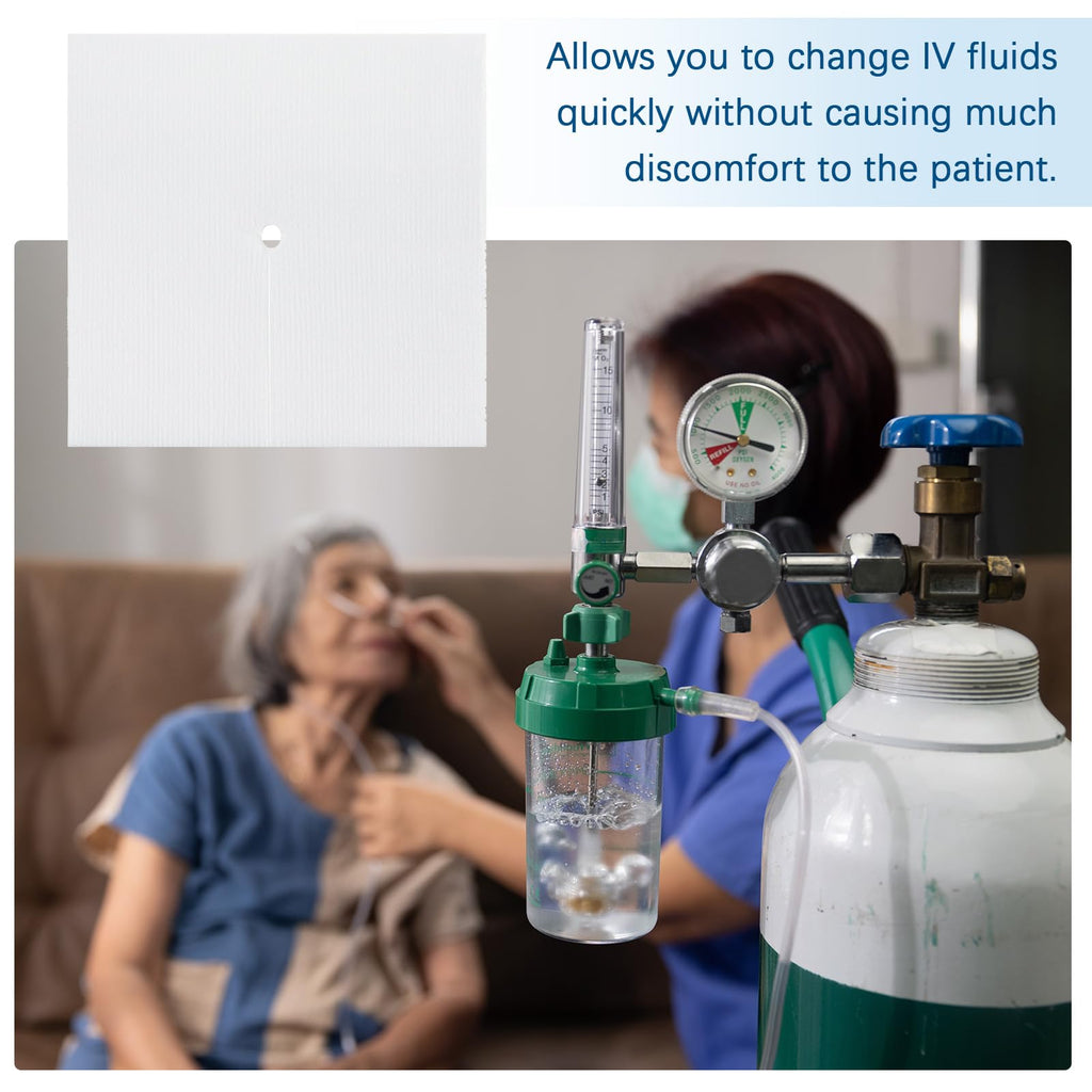 Timgle 400 Pcs 4 x 4 Split Gauze Pads 6 Ply Split Drain Sponge Gauze Non Woven Slit Bandage Sponges with Tape for Wound Care Tub