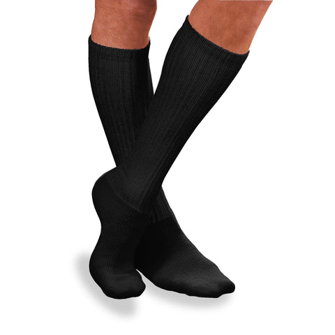 JOBST SensiFoot Diabetic Compression Socks 8-15 mmHg Crew Closed Toe Black Small