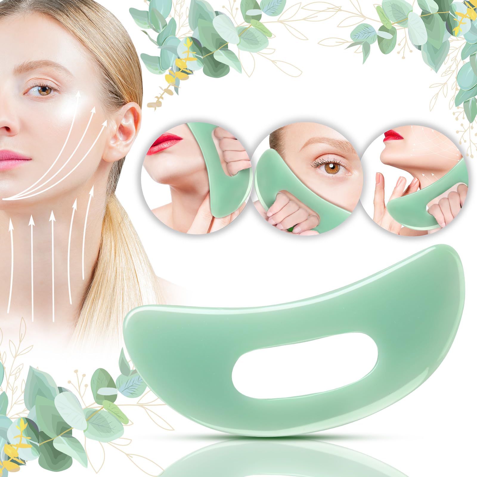 BBTO Gua Sha Massage Tool with Handle Resin Massage Tools Lymphatic Drainage Massager Body Shaping Gua Sha Tools for Full Body M