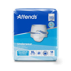 Attends Adult Absorbent Underwear, X-Large [14 Count] - Maximum Absorbency for Men and Women - Disposable Pull-On Diapers with T