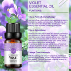 Violet Essential Oil 100% Pure Oganic Plant Natrual Flower Essential Oil for Diffuser Message Skin Care Sleep - 10ML