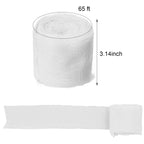 Preboun Halloween Mummy Bandage Wrap Bloody Gauze Zombie Makeup Props Creepy Costume Bandage Cosplay Party (White,65.6 ft X 3.15