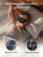 Heated Eye Mask, Cordless Heat Eye Compress for Dry Eye Stye Relax, Blackout Electric Warm Eye Mask for Airplane Sleeping for Tr