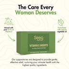 Seeq Wellness Vitamin E Suppositories - Vaginal Dryness and Iritation Relief - Menopause Support - All Natural Feminine Care - 3