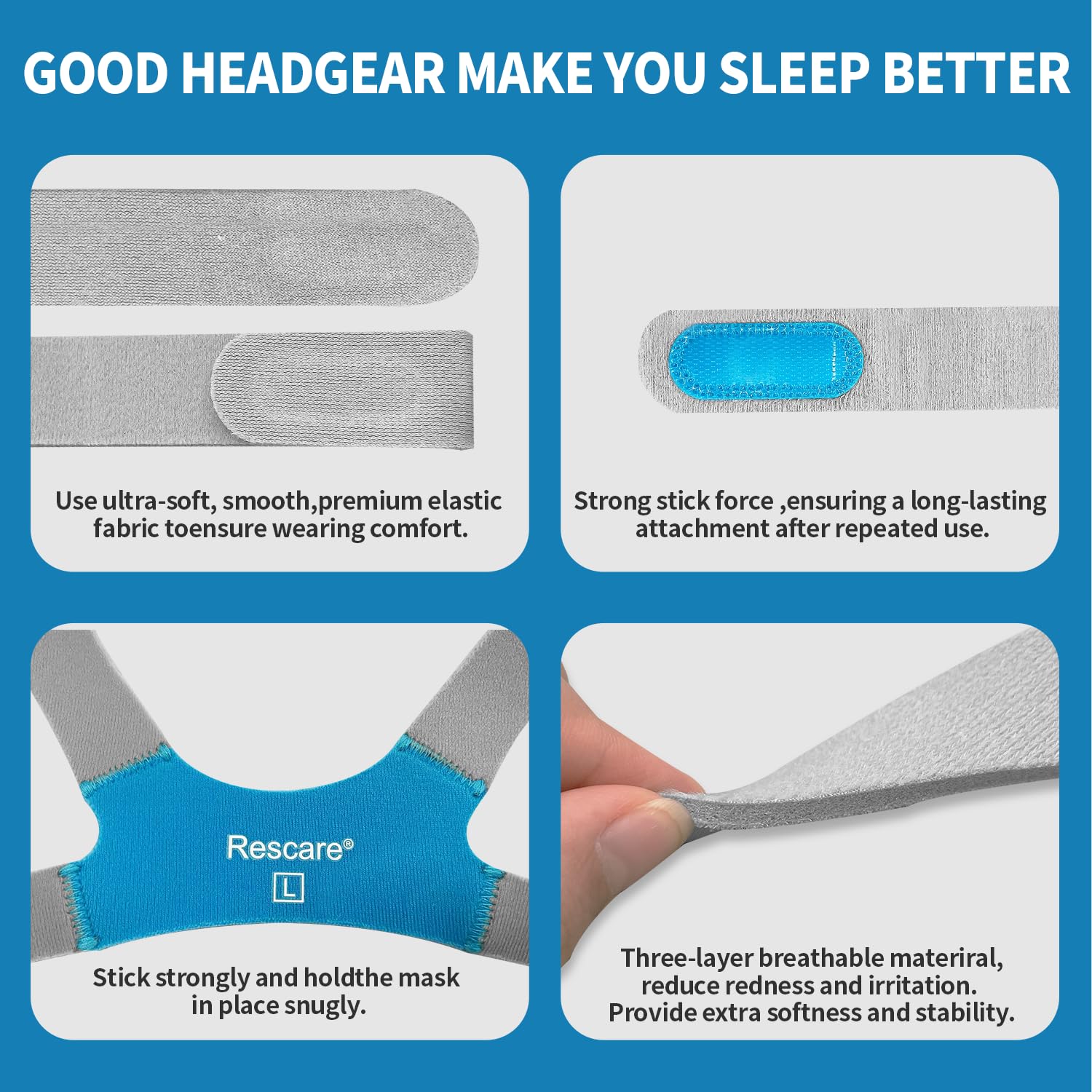 2 Packs F20 Replacement Headgear Compatible with F20 Full-face Mask, Include 4 Magnetic Clips+4 Headgear Straps (Small For Her)