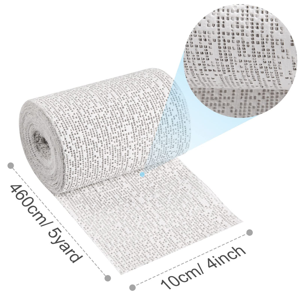 45ft - 211ft Plaster Cloth Rolls White Gauze Strips Wrap Bandages for Craft Belly Cast Mask Making Body Molds Scenery Art(4inch