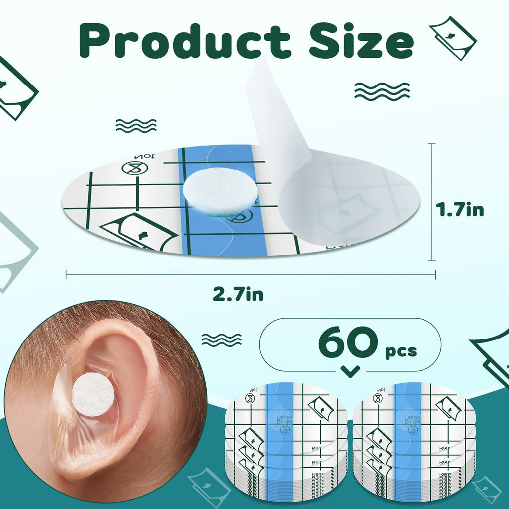 Kingdder 60 Pcs Baby Ear Covers for Bath Waterproof Ear Protection Plugs for Swimming Kids Newborn Shower Surfing Snorkeling and