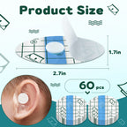 Kingdder 60 Pcs Baby Ear Covers for Bath Waterproof Ear Protection Plugs for Swimming Kids Newborn Shower Surfing Snorkeling and