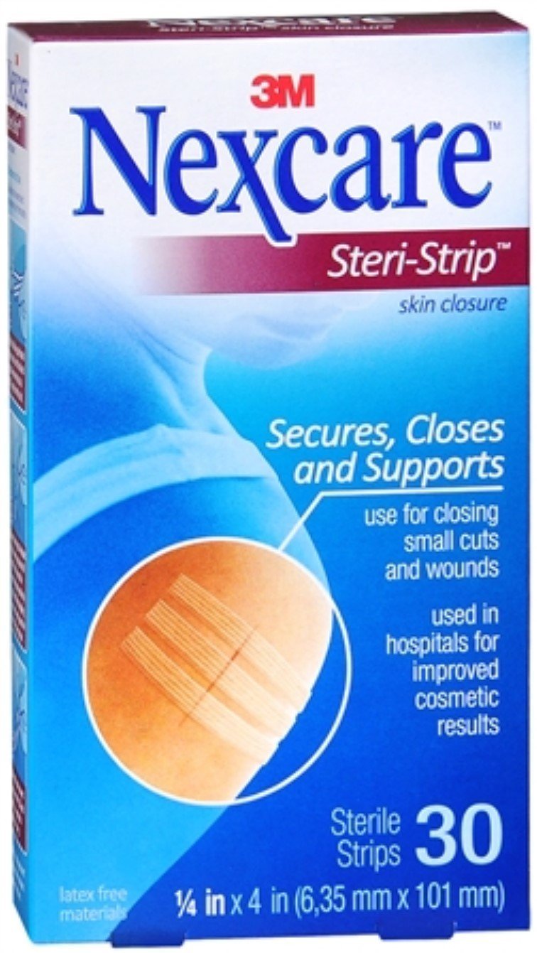 Nexcare Nexcare Steri-Strip Skin Closure Strips 0.25 X 4, 0.25 X 4 30 each (Pack of 3)