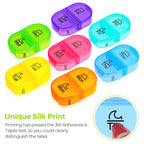 AUVON Pill Box 2 Times a Day, Weekly Pill Organizer AM PM with 7 Daily Pocket Case to Hold Vitamin, Medicine, Medication, and Su