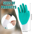 Sureio 3 Pairs Donning Gloves for Compression Stockings Gloves for Donning Gripping Compression Wear(Green, White)