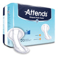 Attends Shaped Pads Super Unisex Incontinent Pad Contoured 13 X 27.2 Inch SPSA, 20 Ct