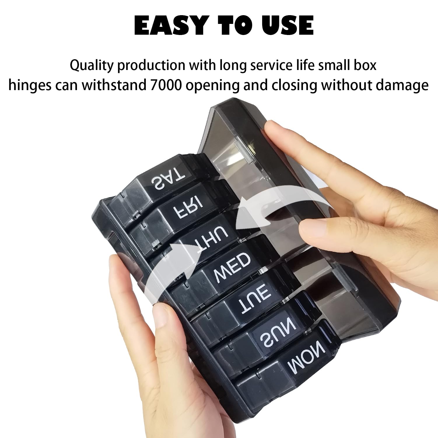 Weekly Pill Organizer 4 Time a Day,Pill Dispensers, Pill Box 7 Day with 28 Extra Large Compartments Portable Travel ,4 Times a D