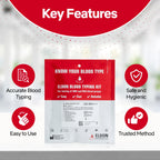 Eldoncard Blood Typing Kit, 10 Test Pack, Rapid Blood Typing Kit, Know Your Blood Type, Accurate Home Blood Type Test Kit, Deter