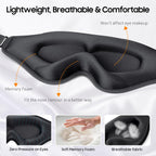 Sleep Mask, Premium Eye Mask for Sleeping, Total Blackout, Super Soft Comfort, Adjustable Fit, Upgraded 3D Ergonomic Designed Sl