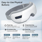 prabensei Eye Massager, Rechargeable Eye Mask with Compression & Music, Electric Sleep Mask for Relieve Puffy, Dark Circles, Eye