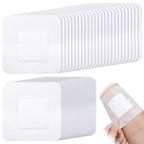 Nuanchu 50 Pieces Island Dressing Bordered Gauze Wound Care Bandage with Adhesive Border Wound Bandage Pads Waterproof Breathabl
