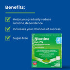 Rite Aid Nicotine Gum, Cool Mint Flavor, 2 mg - 100 Count | Quit Smoking Aid | Nicotine Replacement Gum | Stop Smoking Aids That