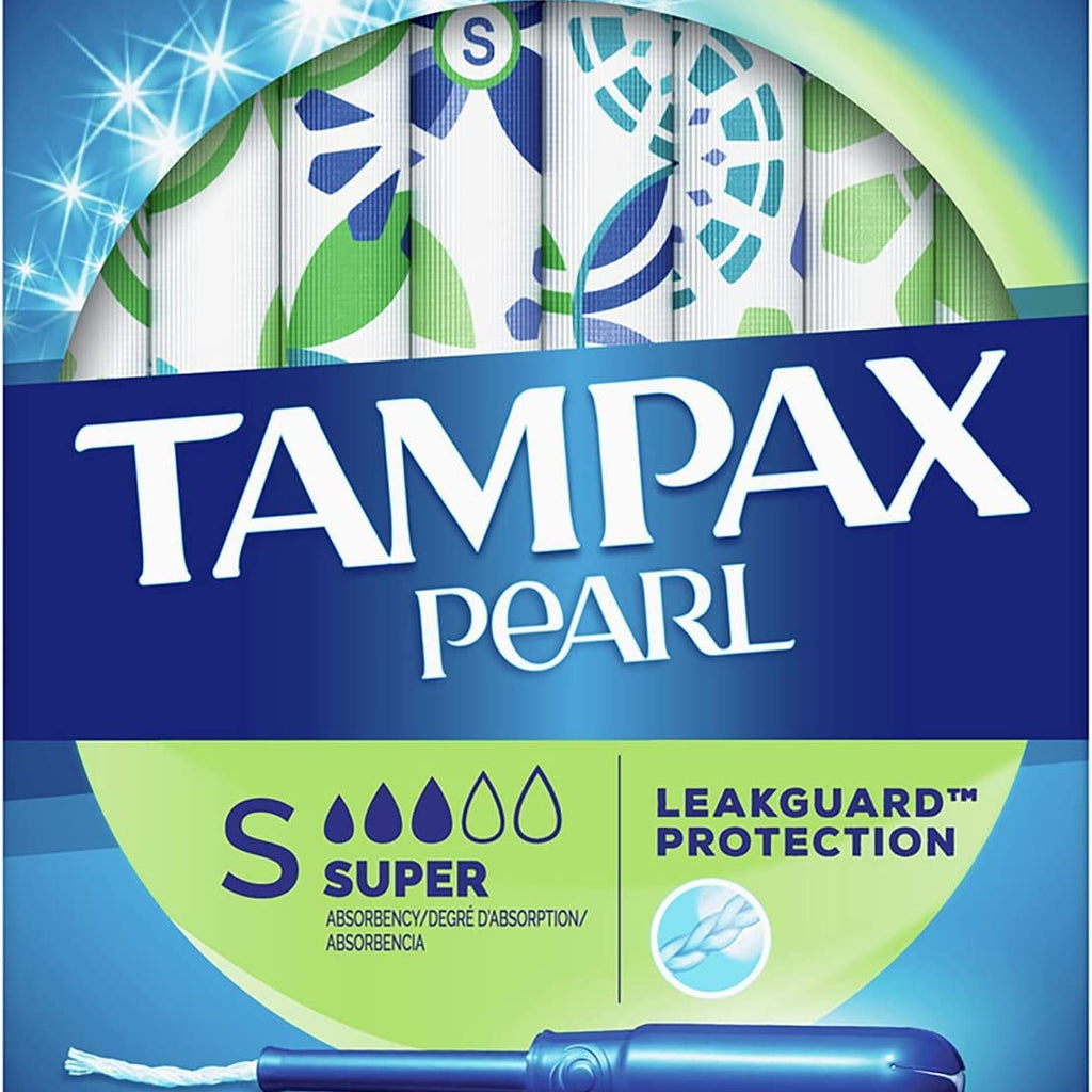 Tampax Pearl Tampons, Plastic Applicator, Super Absorbency - 18 ea., Pack of 3