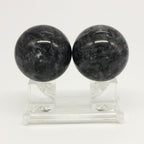 BRABUD 2in Marble Health Stress Exercise Baoding Balls Black Grey Craft Collection BS002