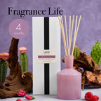 LAFCO New York Classic Reed Diffuser, Midnight Cactus - 6 oz - Up to 3 Months Fragrance Life - Reusable Glass Vessel - Natural W