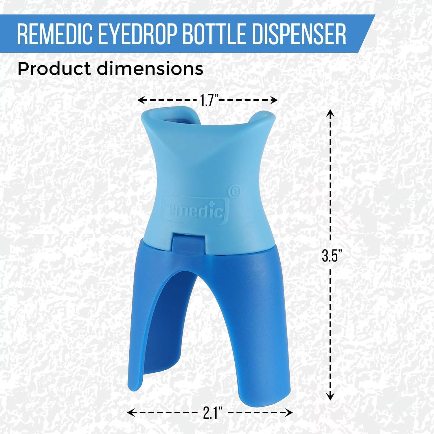 Eyedrop Bottle Dispenser with Silicone Adapter, Reusable Eye Dropper Applicator, Eye Drop Helper for Accurate Delivery ,Safe and