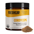 FreshCap Organic Cordyceps Mushroom Extract Powder Supplement - Ayurveda For Energy, Exercise Performance & Endurance - Vegan, P