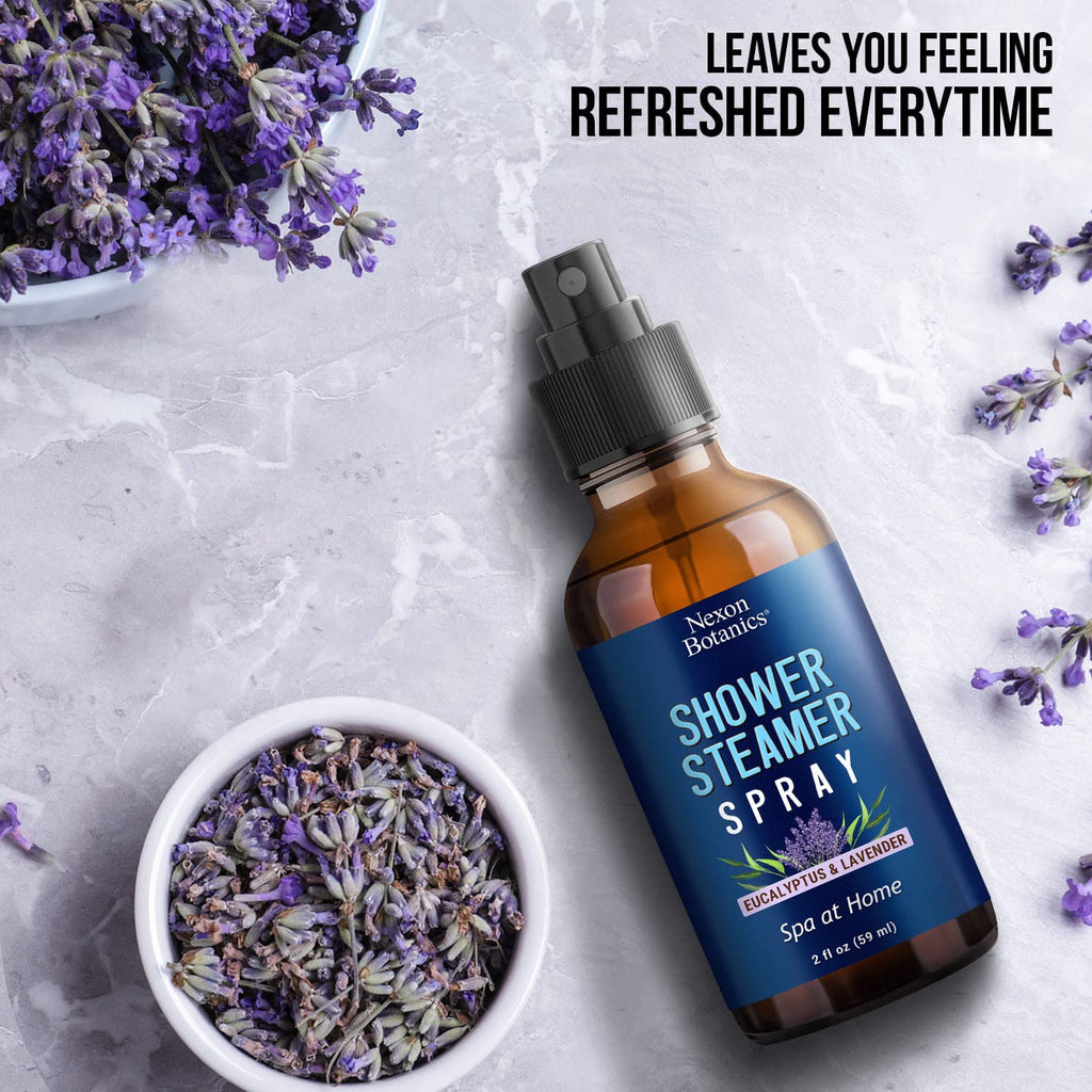 Eucalyptus & Lavender Shower Steamer Spray 2 fl oz - Aromatherapy Mist for Spa & Bathroom - Freshens Air, Enhances Mood, Instant
