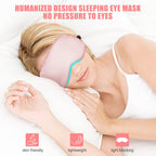Cavoilu Cooling Eye Mask for Sleeping, Silk Sleep Mask w/Gel Eye Mask, Heated Eye Masks, Blindfold Eye Cover Women Sleeping Mask