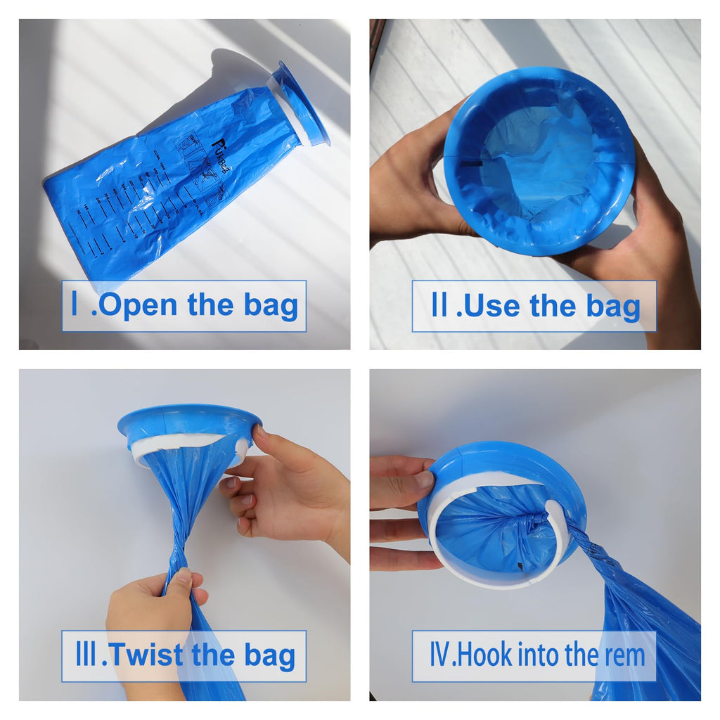 Emesis Bags, Disposable Vomit Bags, Aircraft Barf Bags Disposable, Throw Up Bags for Car Sickness, 12 Pack Blue Nausea Bags for