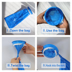 Emesis Bags, Disposable Vomit Bags, Aircraft Barf Bags Disposable, Throw Up Bags for Car Sickness, 12 Pack Blue Nausea Bags for