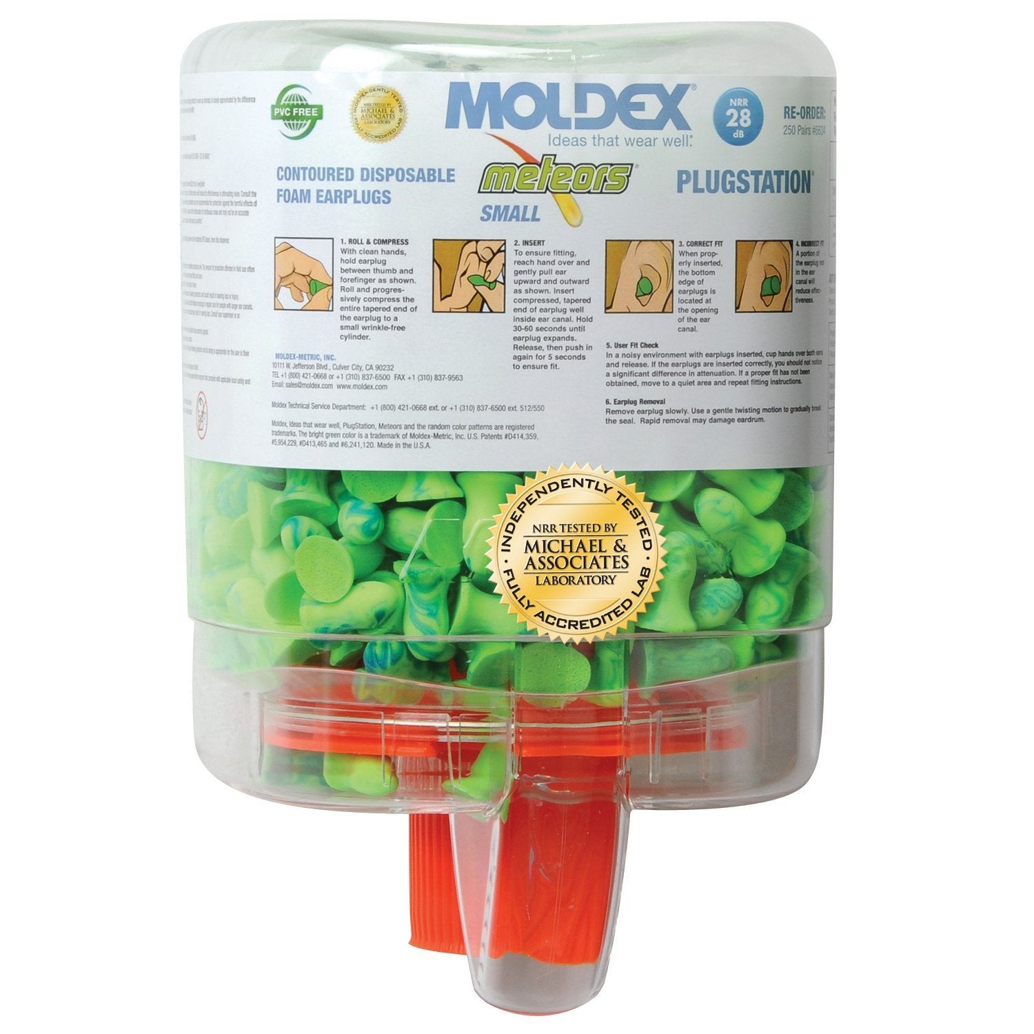 Ear Plugs, 28dB, W/o Cord, Reg, PK250