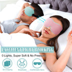 Bencailor 8 Pcs Sleep Eye Mask for Side Sleeper Men Women 3D Contoured Eyes Blackout Covers for Sleep with Adjustable Strap Bloc