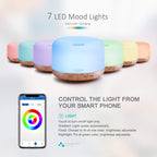ASAKUKI Smart Wi-Fi Essential Oil Diffuser, App and Voice Control Compatible with Alexa, 500ml Aromatherapy Humidifier for Relax