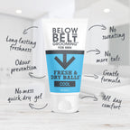 Below The Belt Grooming Fresh & Dry Cool Intimate Deodorant For Men, Protects against Sweat, Odour and Chafing, Cool Mint Fragra