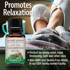 Natures Answer 100% Pure Organic Essential Oil, 0.5-Ounce, Cedar Wood