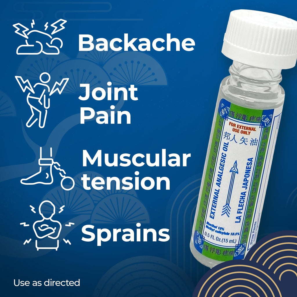la Flecha Japonesa Analgesic Oil - Muscle & Joint Relief, 0.5 Fl Oz
